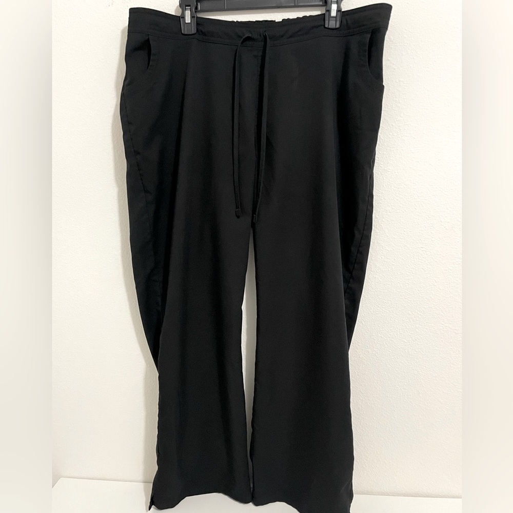 Women's Black Scrub Bottoms with Drawstring